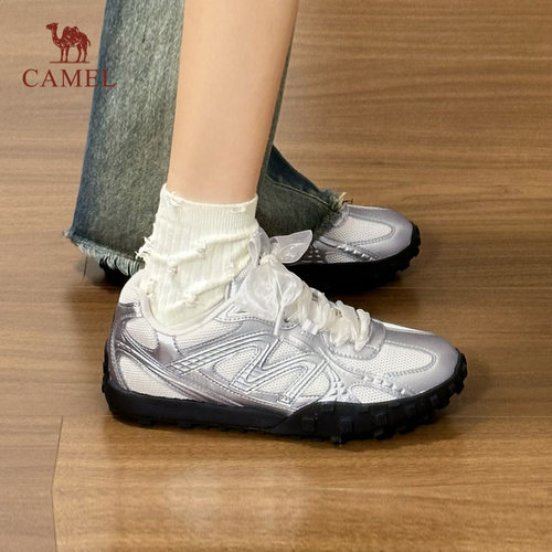 骆驼薄底鞋流光德训鞋女休闲板鞋