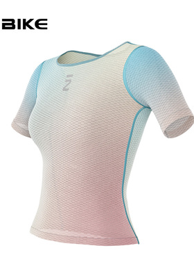INBIKE骑行短袖排汗衫女速干上衣吸汗透气山地公路自行车服打底衫