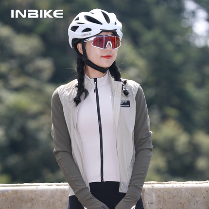 INBIKE 防风保暖骑行马甲反光自行车公路车春秋冬季速干骑行服 女