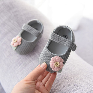 3宝宝周岁鞋 婴儿鞋 12个月不掉 软底学步春秋夏季 1岁女公主鞋 子0