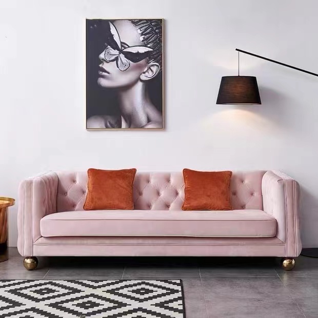 轻奢美式布艺拉扣沙发客厅简约现代2021年新款大小户型高级网红款