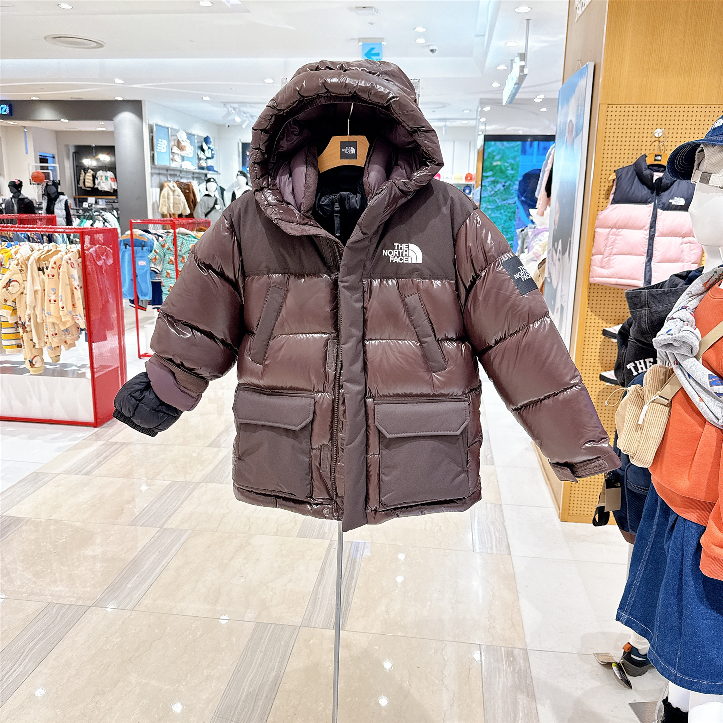 羽绒80%THE NORTH FACE北面儿童保暖两件韩国代购25冬羽绒服+棉服
