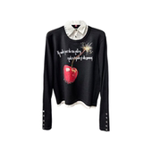 25AW 我 心情好像樱桃随时会爆炸 DETW 学院假两件毛衣polo衫