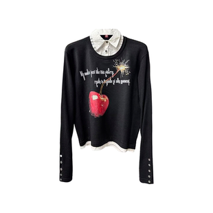 学院假两件毛衣polo衫 DETW 心情好像樱桃随时会爆炸 我 25AW