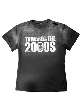 DETW 25ss*《2000S》原创小众基础水洗破坏标语正肩修身短袖男女T