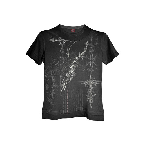 DETW双领口轻亚暗黑短袖