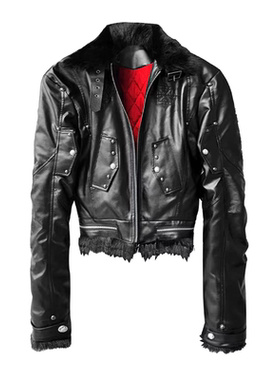 【马年限定】DETW 25AW*重工暗黑bomber拼接皮草刺绣加厚棉服外套