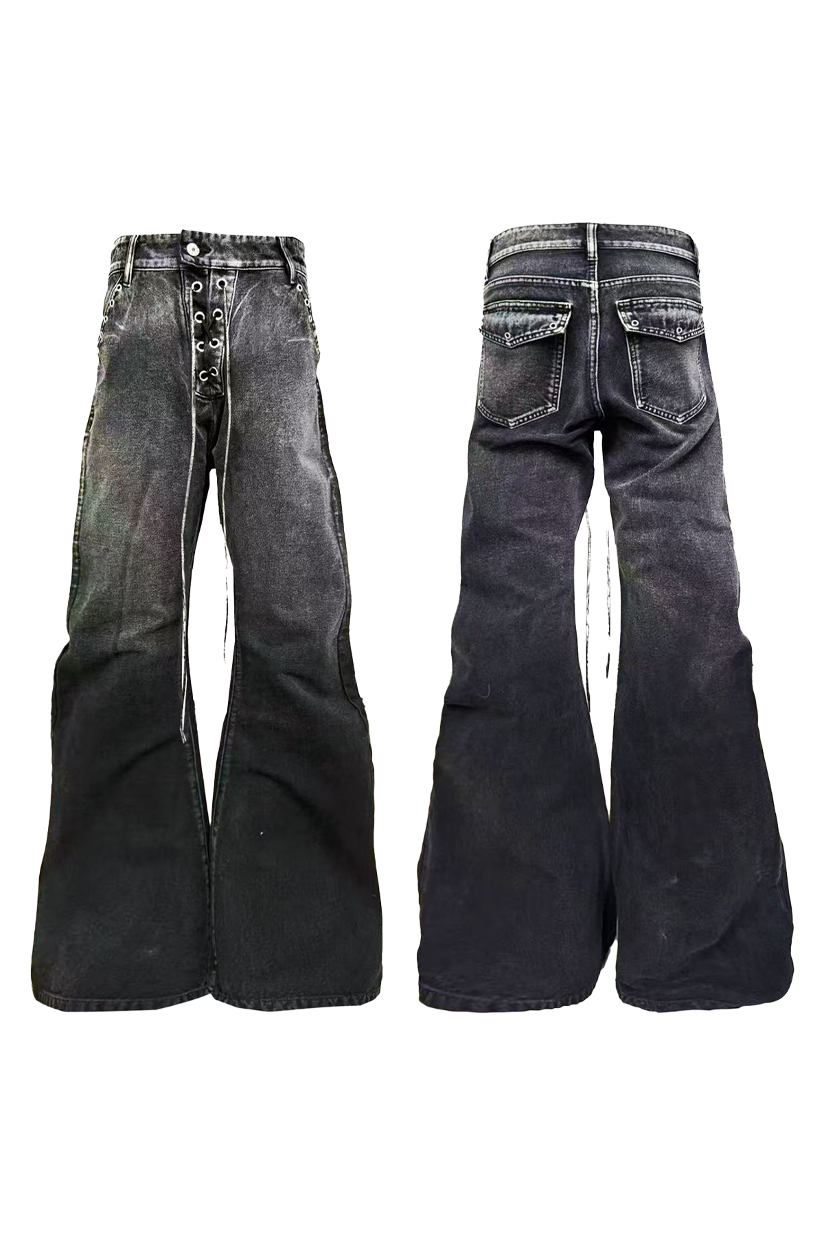 thumbnail for DETW26SS*"Sun-dried" metal access control drawstring silhouette A-line stacking sense heavy washed scimitar jeans