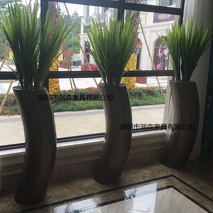 欧式落地大花瓶组合 现代简约 树脂花盆 户外绿植花器 田园装饰品