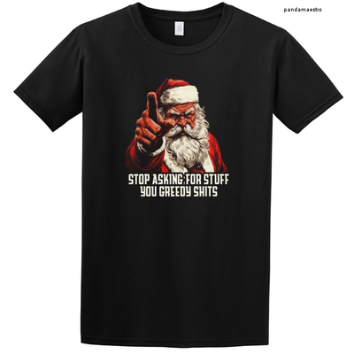 暴躁圣诞老炮毒舌T恤Grumpy Santa Sarcastic Christmas Tee