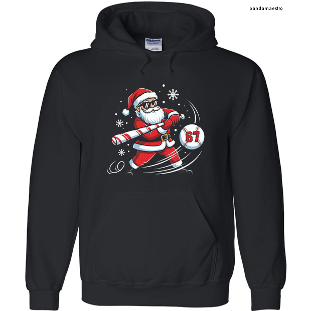 Santa Batting 67 Hoodie 圣诞老人挥棒67号棒球卫衣 节日限定款