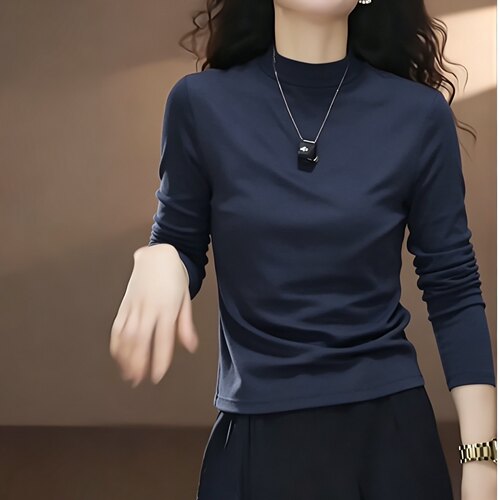 2026秋季天丝面膜T恤洋气上衣女