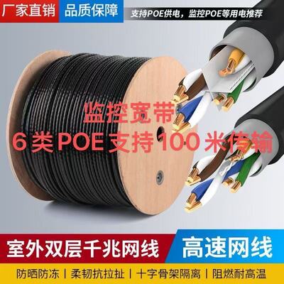 户外超六类五类POE网线
