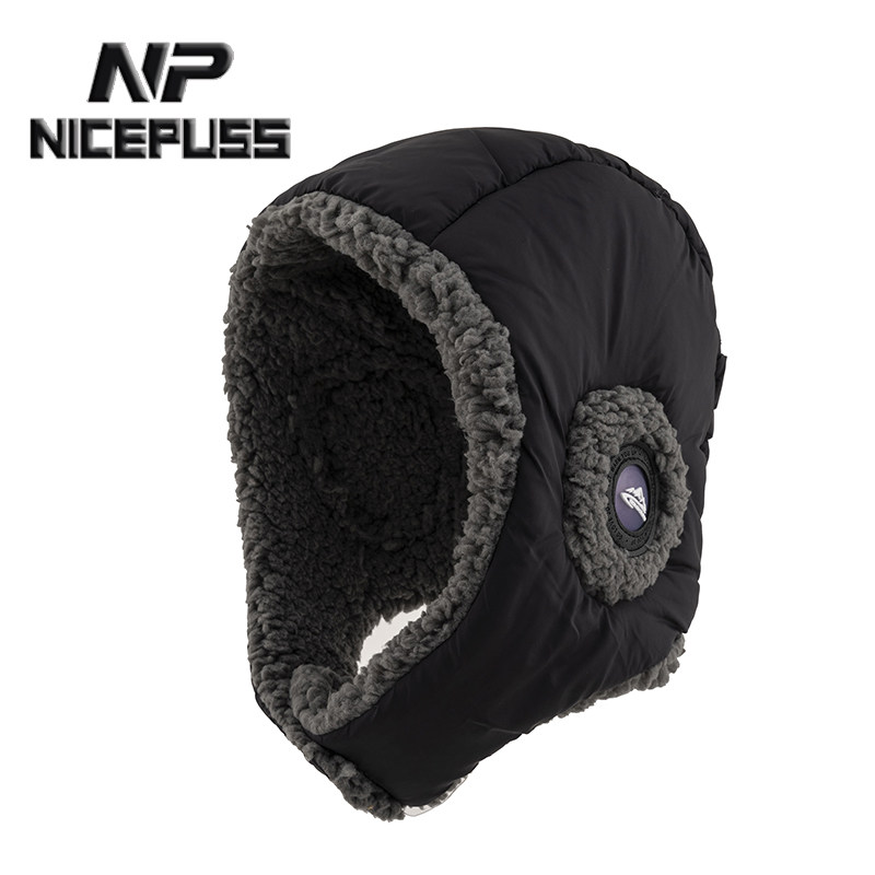 羽绒棉帽子男冬季保暖护耳防寒护耳帽女冬加绒防风防水骑行雷锋帽