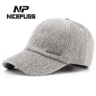 高端帽子男冬季保暖棒球帽男帽正品品牌鸭舌帽男士帽加绒加厚冬帽