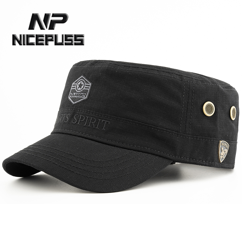 NicePuss帽子休闲男春秋平顶帽潮