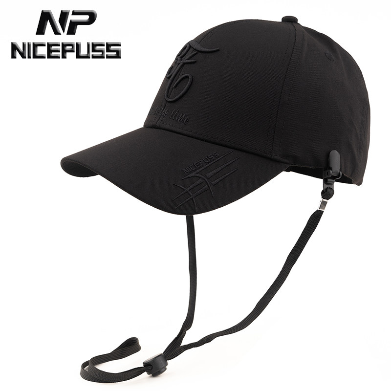 NP高端帽子男款春夏季户外骑行防风垂钓鱼防晒遮阳帽女硬顶棒球帽