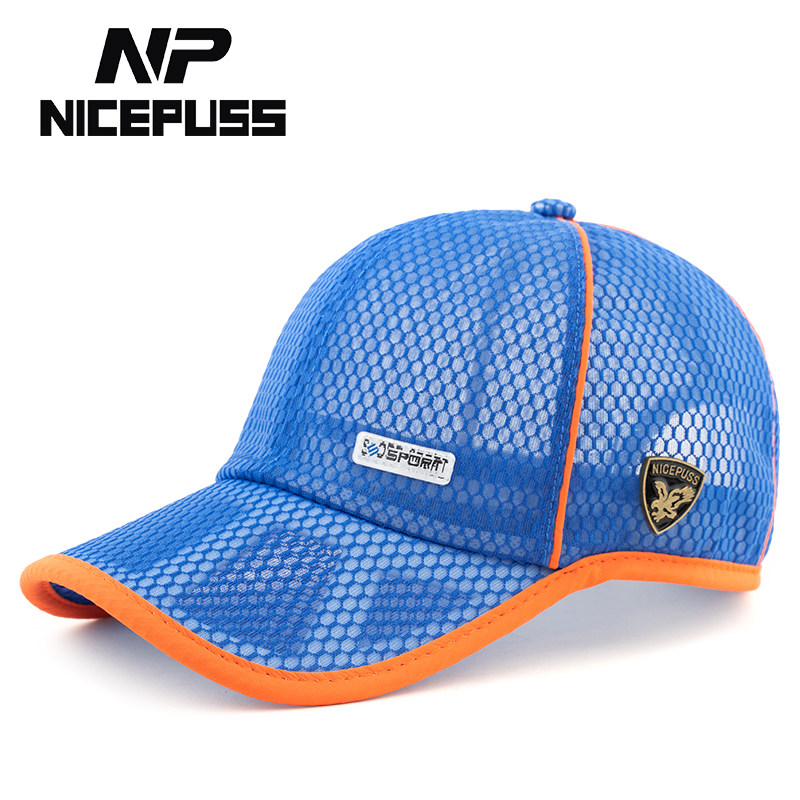 全网眼帽子男夏款遮阳帽儿童男夏天鸭舌帽透气棒球帽女大童太阳帽