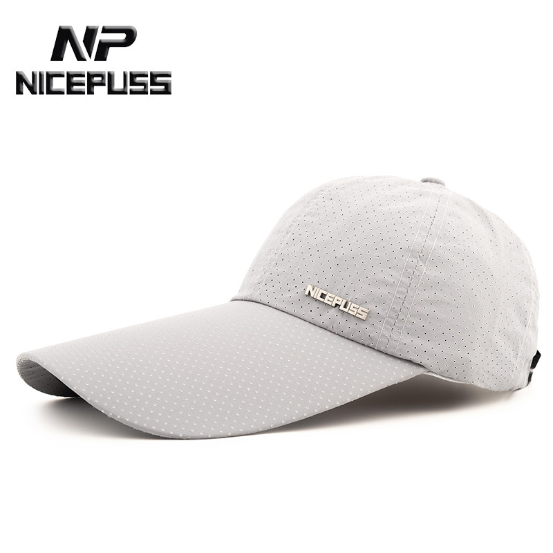 加长檐帽子男款夏季透气超长帽檐棒球帽女户外钓鱼防晒遮阳太阳帽