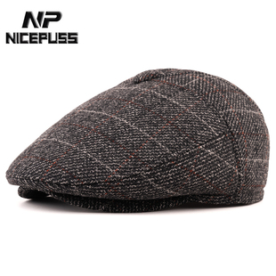 高端品牌正品男士帽子春秋百搭鸭舌帽男潮牌复古贝雷帽秋冬前进帽