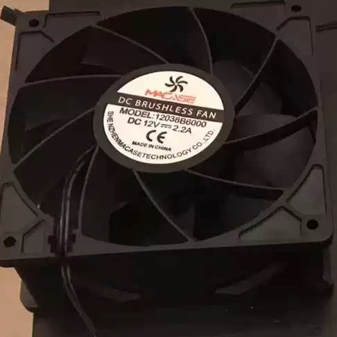 MACASE MODEL 12038B6000 DC12V 2.2A 6000转 暴力风扇