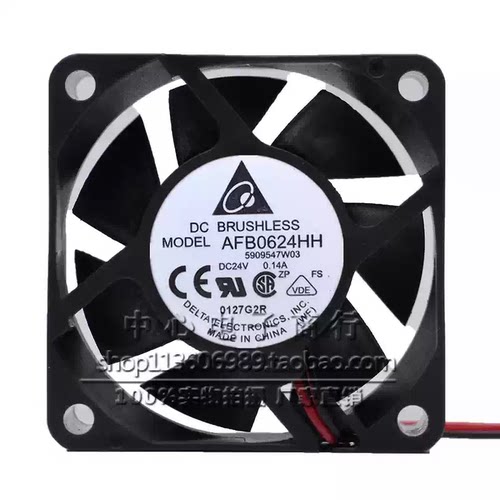 台达AFB0624HH 24V 0.14A 6025 6CM厘米变频器散热风扇60*60*25MM