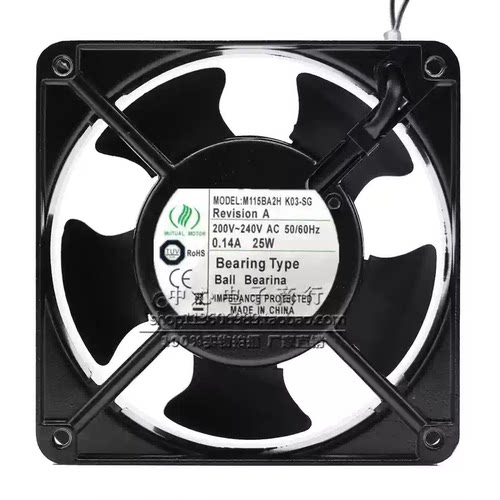 原装MUTUAL MOTOR M115BA2H M115BA1H金属风扇 12CM 200/240V