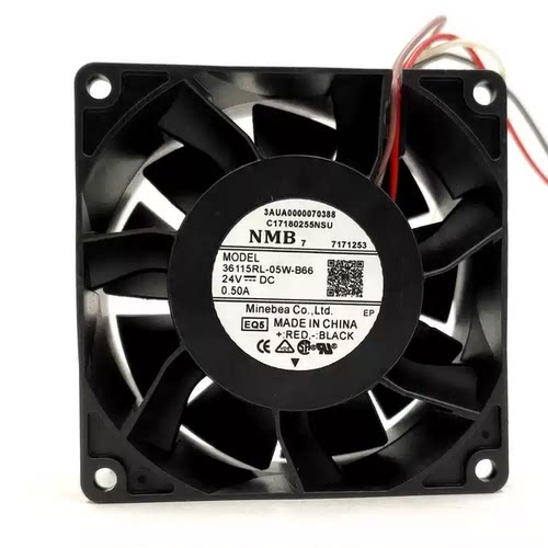 3115RL-05W-B66 4线NMB风机 24V 8038 ACS880变频器散热风扇