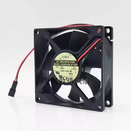 全新AD0824XB-A71GP ADDA 8025 24V 0.30A滚珠耐用变频器电源风扇