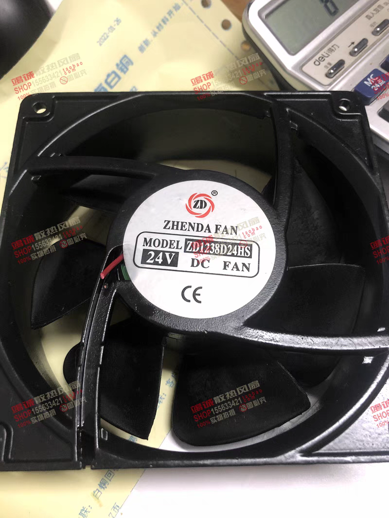 全新现货ZHENDA FAN ZD1238D24HS 24V 12038 轴流风机散热风扇