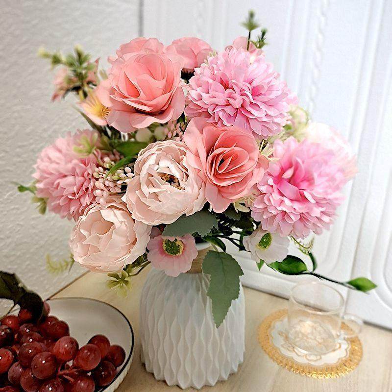 北欧风假花ins风客厅鞋柜电视柜餐桌摆设茶几花束房间仿真花摆件,家居饰品,仿真花/假花,淘宝优惠券,粉丝福利购,淘宝优惠卷