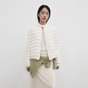 爱与南希十三行2025冬lulu风绗缝轻盈显瘦排骨羽绒服女02957