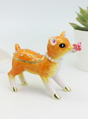 奈良小鹿装饰盒摆件创意家居