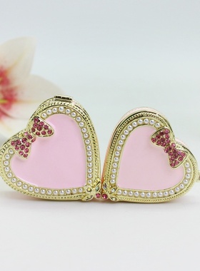 合金工艺品心形首饰盒摆件求婚戒指礼物盒婚庆用品伴手礼生日礼物