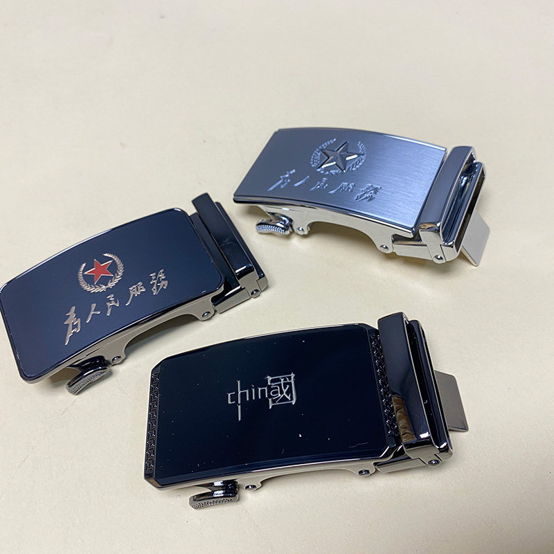 男士自动扣皮带有牙扣头五角星扣头合金腰带扣为人民服务百搭3.5