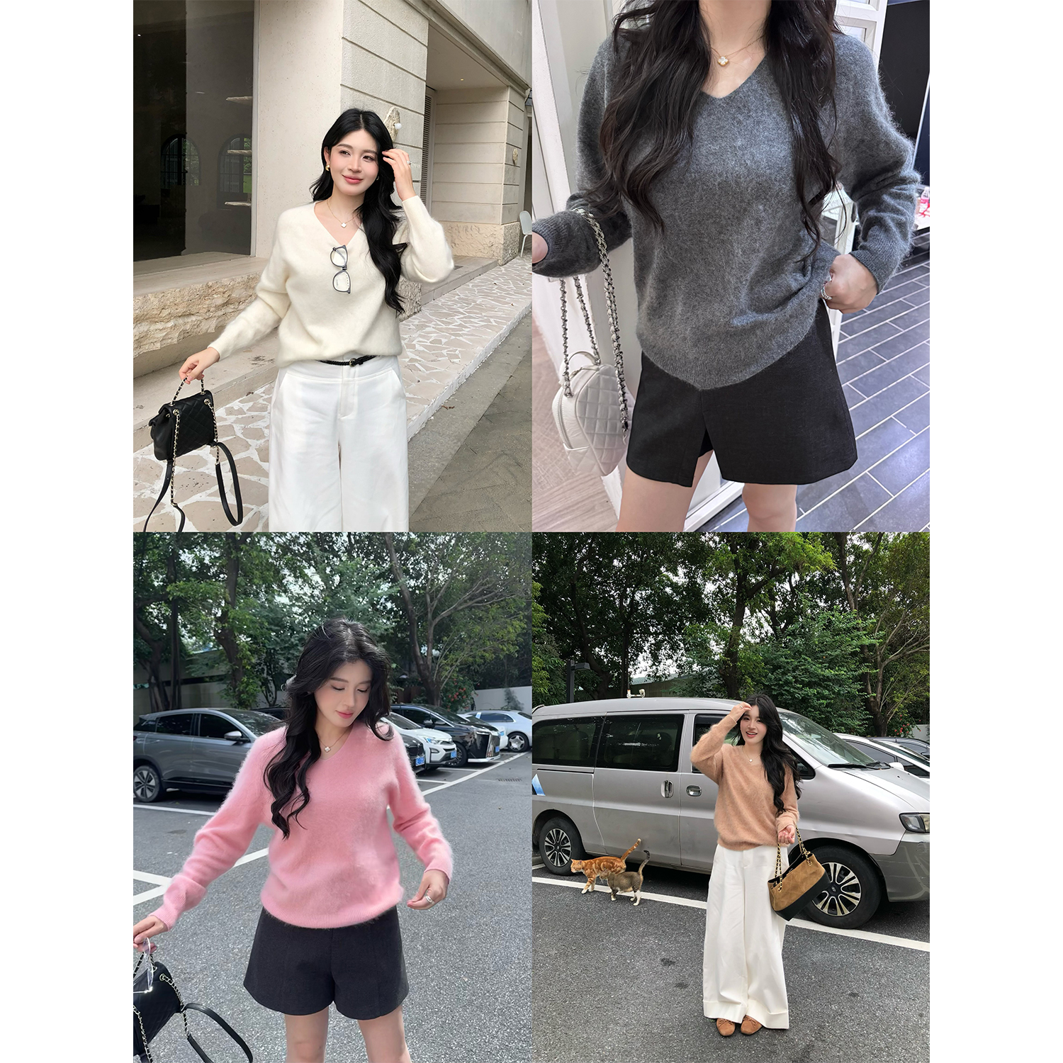 火子LIFOFO绵羊毛山羊绒毛衣冬