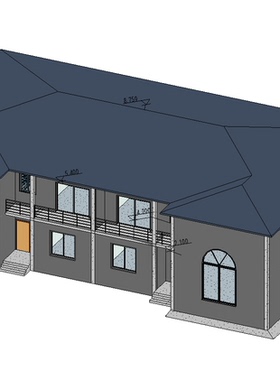 1+x初级BIM考试 2023年第一1期图纸素材 Revit参考模型别墅成品