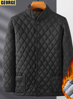 中老年人小棉袄男爸爸冬装外套加厚驼绒棉衣爷爷保暖内外穿棉服