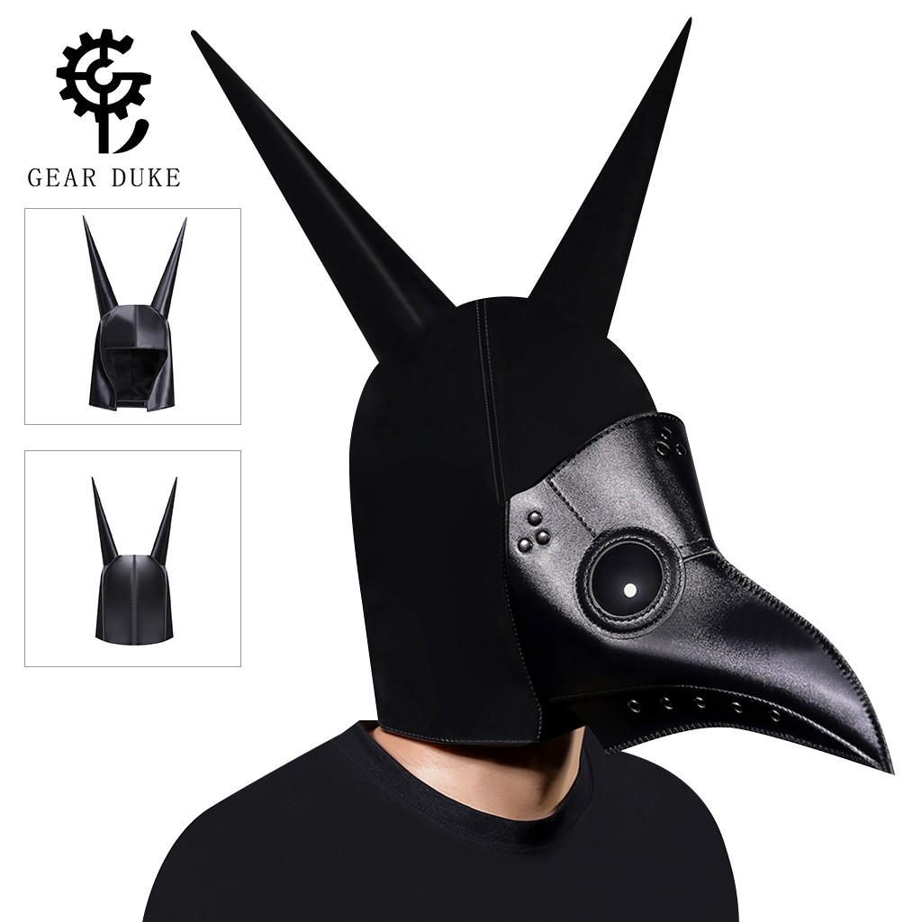 中性欧美瘟疫新款创意帽舞会道具朋克派对万圣节医生巫师COSPLAY