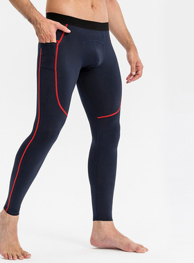 男士PRO紧身长裤口袋 健身训练跑步长裤高弹紧身速干排汗裤01318