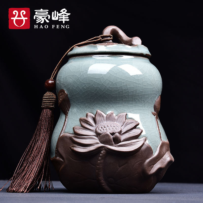 豪峰哥窑陶瓷茶叶罐家用防潮密封罐普洱大号茶罐功夫茶具茶道配件使用感如何?