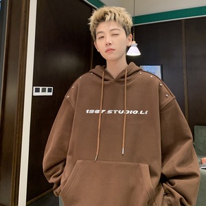 现货 冬季华棉复合加绒卫衣男印花打底衫 B213-8110-P80控98图片