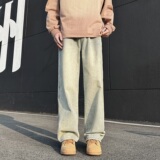 2024春季牛仔裤复古直筒宽松高街潮男B213-K1909-P58控78，男装牛仔裤，星座617A-4