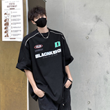 夏季赛车风格体恤男休闲宽松短袖t恤B213-8136-P38控58，男装T恤，星座617A-4