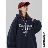 2024冬季加绒加厚卫衣女连帽保暖打底衫B213-8091-P70控88，女装卫衣/绒衫，星座617A-4