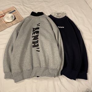 2024冬季假两件高龄加绒卫衣男宽松打底衫 B213-6820-P60控78图片