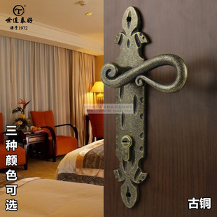 世连泰好美式复古纯铜门锁老式仿古全铜室内卧室房间实木门锁把手