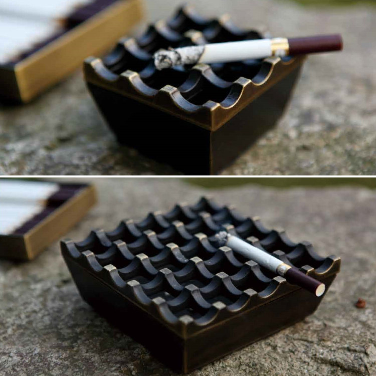 台湾世连泰好铜品家居 烟灰缸全铜工艺品 欧式复古纯铜摆件装饰品