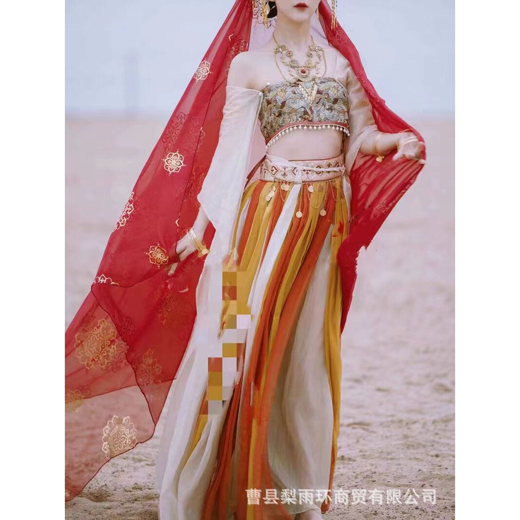 2026新款原创汉服女琼姬异域风古装敦煌飞天公主西域风情表演舞蹈