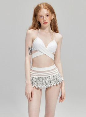 MUMU SWIM高端分体性感比基尼小胸聚拢高腰遮肚显瘦温泉泳衣女